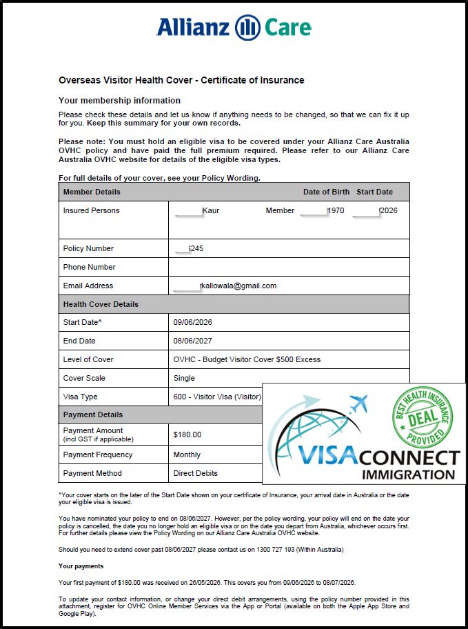 Visa Grant